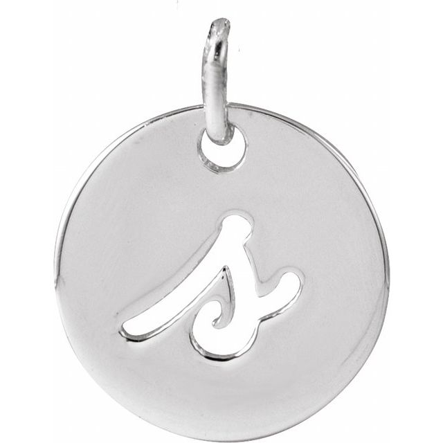 14K Rose Gold Script Initial F Necklace