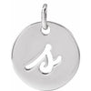 14K Rose Gold Script Initial F Necklace