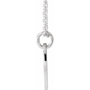 Platinum Script Initial D 9.97x9.97 mm Necklace – Elegant Personalized Design