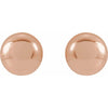 14K Yellow Gold 8 mm Polished Ball Earrings – Timeless Elegance