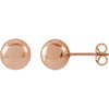 14K Yellow Gold 8 mm Polished Ball Earrings – Timeless Elegance