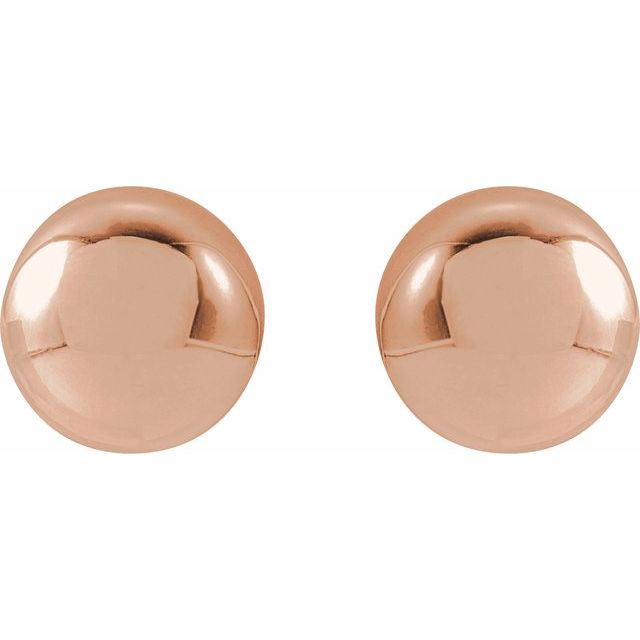 14K Yellow Gold 8 mm Polished Ball Earrings – Timeless Elegance