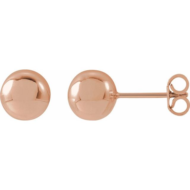 14K Yellow Gold 8 mm Polished Ball Earrings – Timeless Elegance