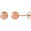 14K Yellow Gold 8 mm Polished Ball Earrings – Timeless Elegance