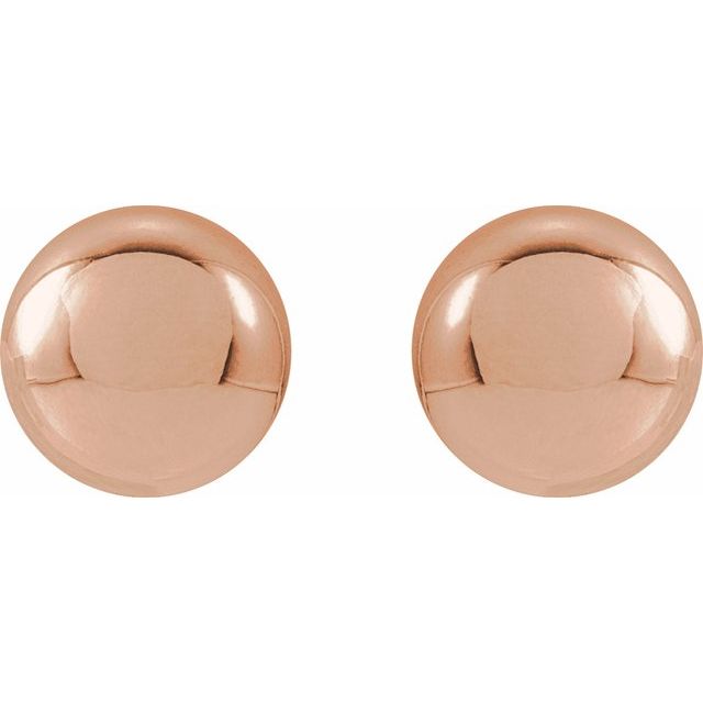 14K Yellow Gold 8 mm Polished Ball Earrings – Timeless Elegance