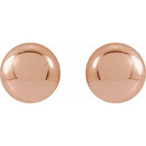 14K Yellow Gold 8 mm Polished Ball Earrings – Timeless Elegance