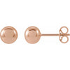 14K Yellow Gold 8 mm Polished Ball Earrings – Timeless Elegance