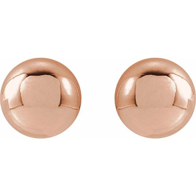 14K Yellow Gold 8 mm Polished Ball Earrings – Timeless Elegance