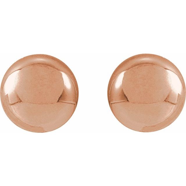 14K Yellow Gold 8 mm Polished Ball Earrings – Timeless Elegance