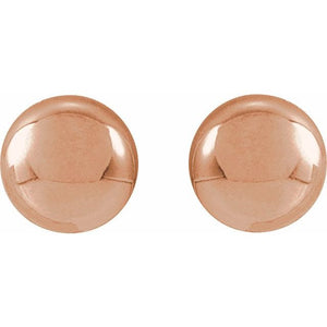 14K Yellow Gold 8 mm Polished Ball Earrings – Timeless Elegance