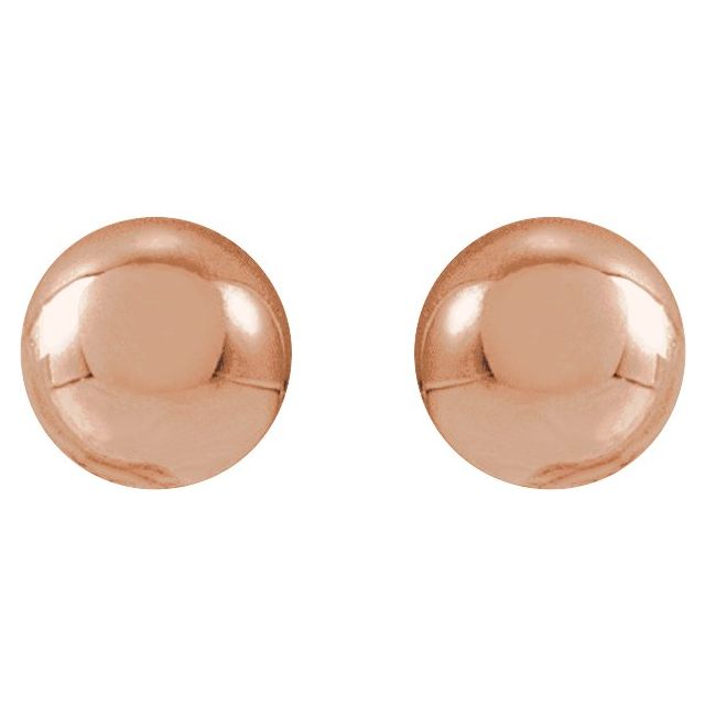 14K Yellow Gold 8 mm Polished Ball Earrings – Timeless Elegance