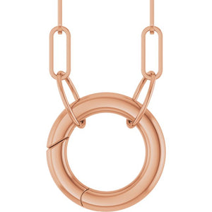 14K Gold Circle Charm Necklace - Options Available