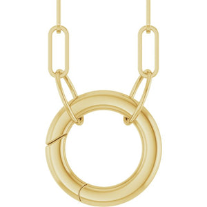 14K Gold Circle Charm Necklace - Options Available
