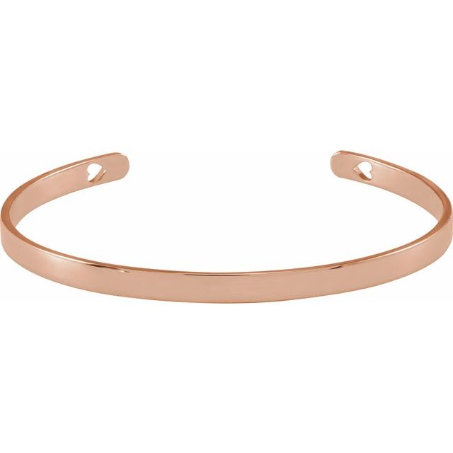 14K Gold Engravable Cuff Bracelet