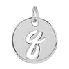 14K Rose Gold Script Initial F Necklace