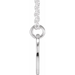 Platinum Script Initial D 9.97x9.97 mm Necklace – Elegant Personalized Design
