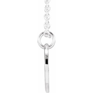 Platinum Script Initial D 9.97x9.97 mm Necklace – Elegant Personalized Design