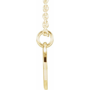 Platinum Script Initial D 9.97x9.97 mm Necklace – Elegant Personalized Design