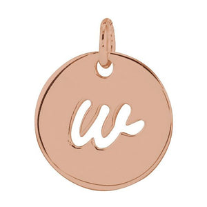 14K Gold Script Initial Pendant