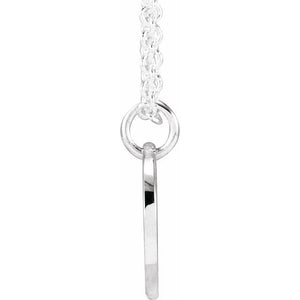 Platinum Script Initial D 9.97x9.97 mm Necklace – Elegant Personalized Design