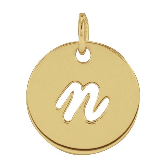 14K Rose Gold Script Initial F Necklace