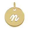 14K Rose Gold Script Initial F Necklace