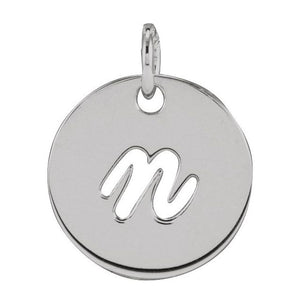 14K Gold Script Initial Pendant