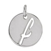 14K Rose Gold Script Initial F Necklace