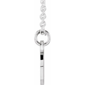 Platinum Script Initial D 9.97x9.97 mm Necklace – Elegant Personalized Design