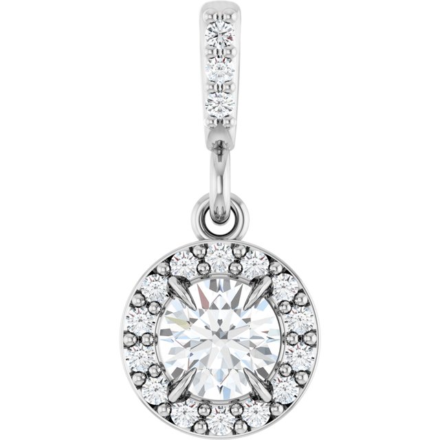 14K Gold Halo-Style Pendant Mounting
