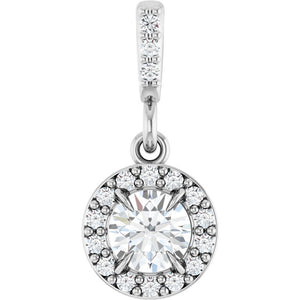 14K Gold Halo-Style Pendant Mounting