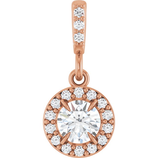 1/3 CTW Natural Diamond Halo-Style Pendant in 14K Gold, Silver & Platinum