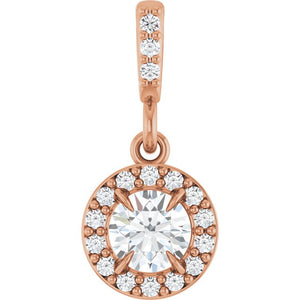 1/3 CTW Natural Diamond Halo-Style Pendant in 14K Gold, Silver & Platinum