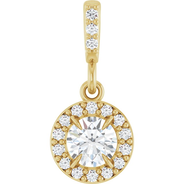 1/3 CTW Natural Diamond Halo-Style Pendant in 14K Gold, Silver & Platinum