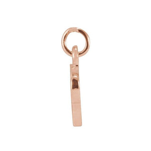 14K White Gold Petite Initial Letter J Pendant - Personal Touch Jewelry