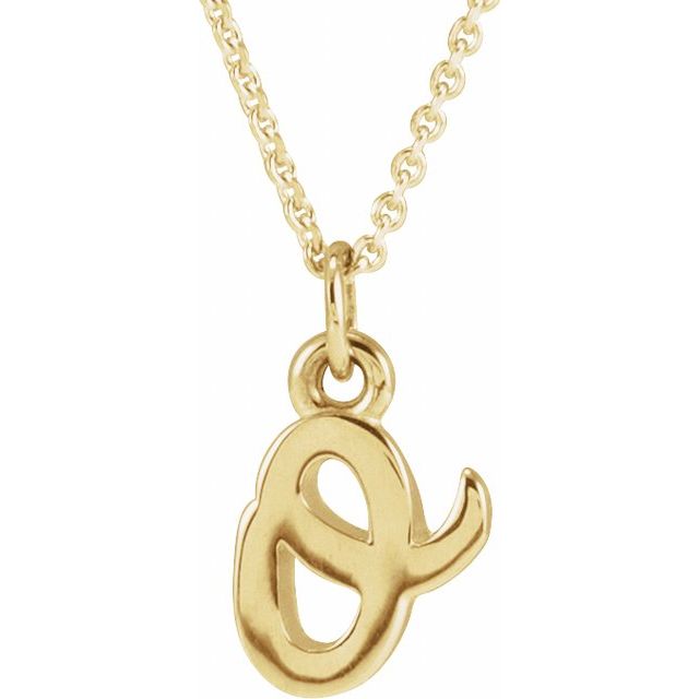 14K Gold Petite Initial Pendant - Options Available
