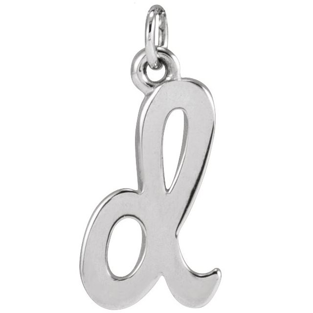 14K White Gold Petite Initial Letter J Pendant - Personal Touch Jewelry