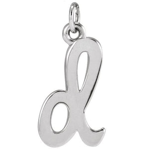 14K White Gold Petite Initial Letter J Pendant - Personal Touch Jewelry
