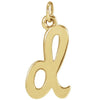 14K White Gold Petite Initial Letter J Pendant - Personal Touch Jewelry