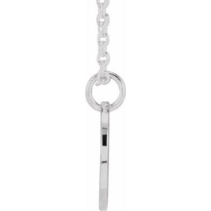 Platinum Script Initial D 9.97x9.97 mm Necklace – Elegant Personalized Design