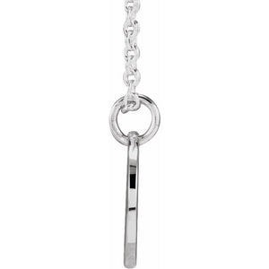 Platinum Script Initial D 9.97x9.97 mm Necklace – Elegant Personalized Design