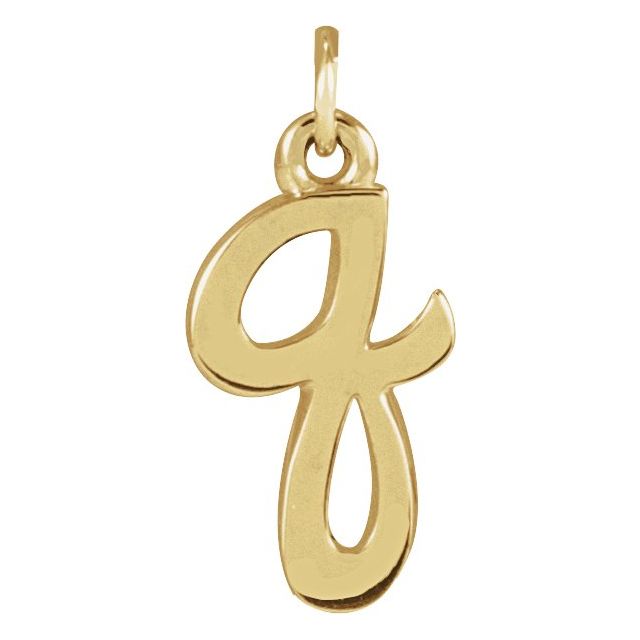 14K White Gold Petite Initial Letter J Pendant - Personal Touch Jewelry