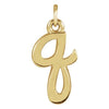 14K White Gold Petite Initial Letter J Pendant - Personal Touch Jewelry