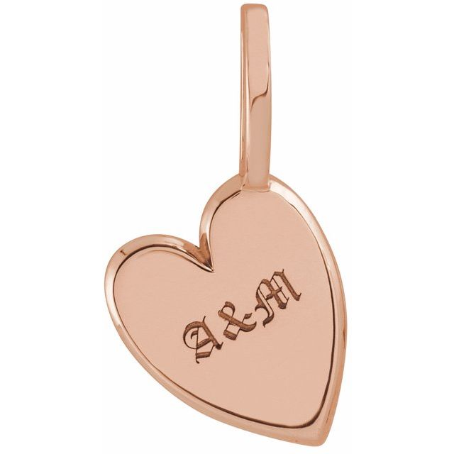 Platinum Engravable Sideways Heart Pendant - Personalized Luxury Jewelry