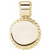 Personalized Platinum Beaded Disc Pendant - Engravable Elegance