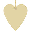 Engravable Heart Pendant in 14K White Gold - Polished, 15.6x12 mm