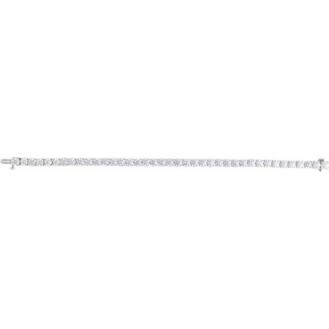 14K Yellow Gold 7" Lab-Grown Diamond Line Bracelet - Elegant Design