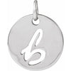 14K Rose Gold Script Initial F Necklace