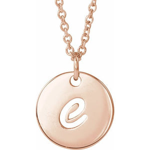 Platinum Script Initial D 9.97x9.97 mm Necklace – Elegant Personalized Design