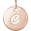 14K Rose Gold Script Initial F Necklace